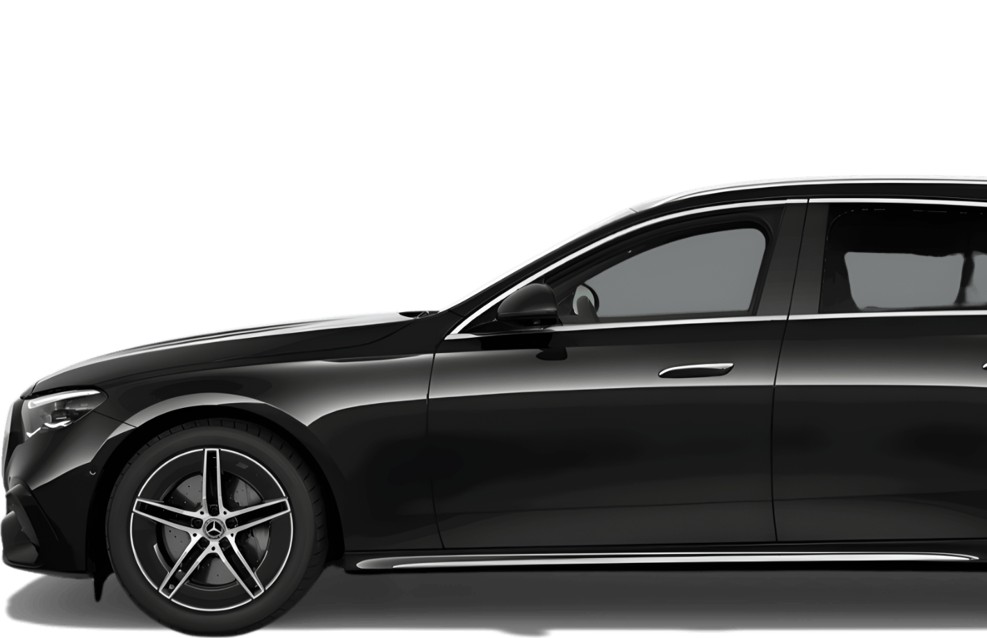 black mercedes-benz e-class estate for executive travellers