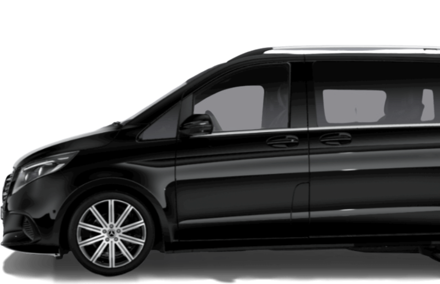 black mercedes-benz v-class corporate team travel