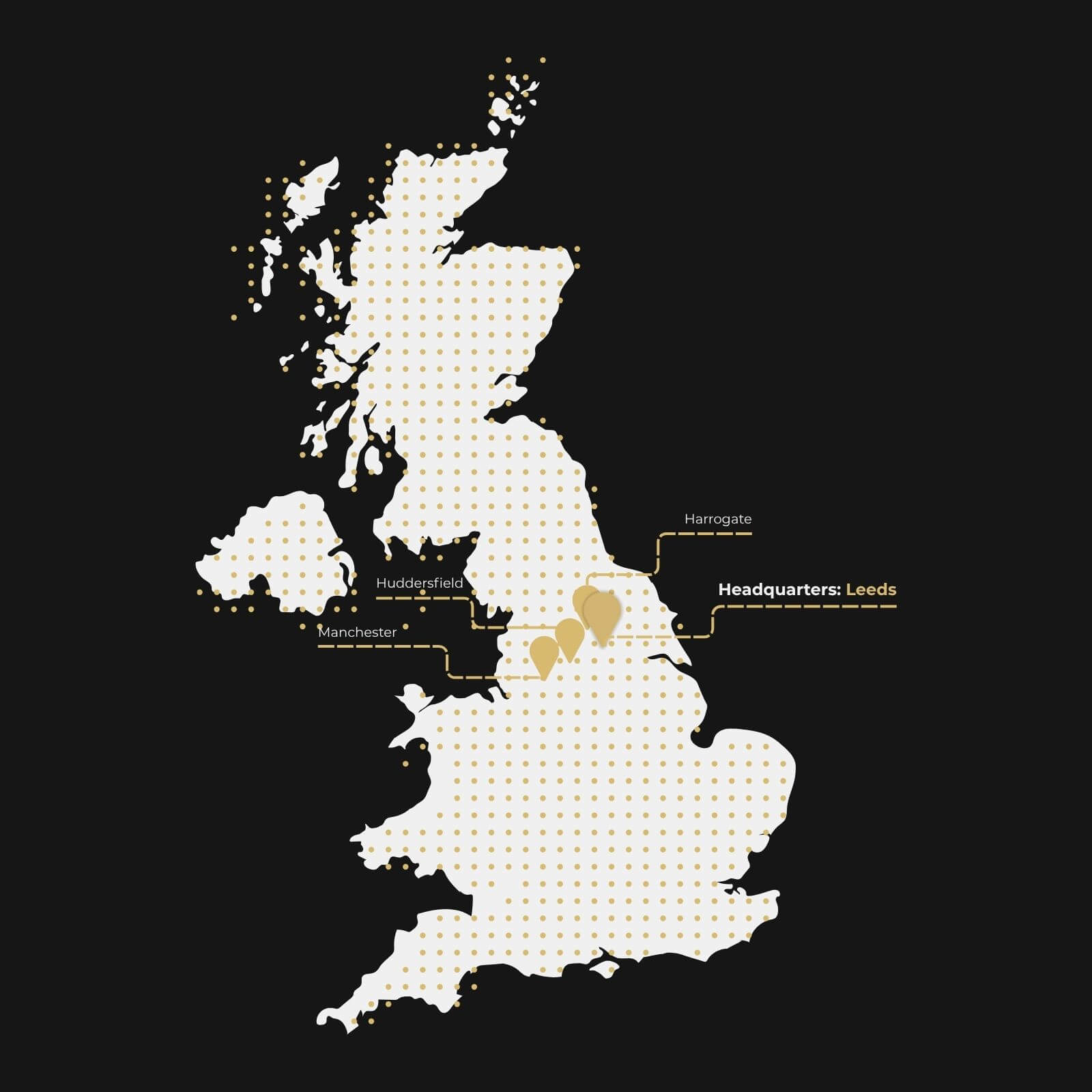 UK map with Privilege Executive Cars office locations visible